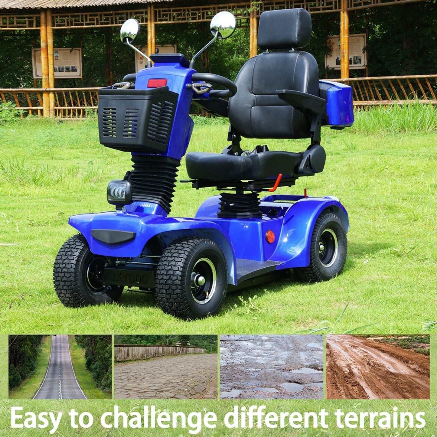 4-Wheel Heavy Duty 48V20AH Electric All-Terrain Mobility Scooter, 500W