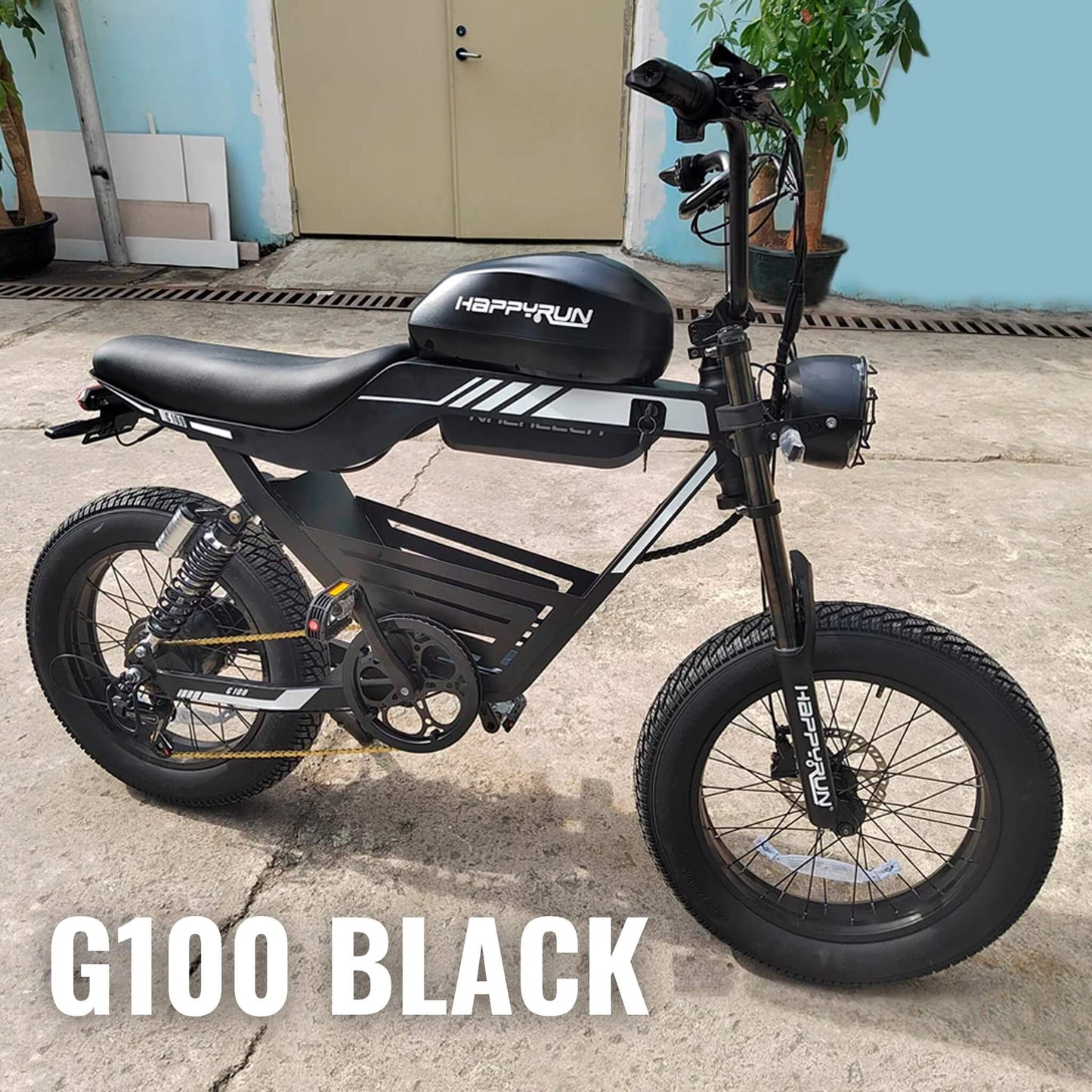 HappyRun G100 (G100 Pro) Long Distance Electric Fat Tire Bike Motorcycle + Free Shipping