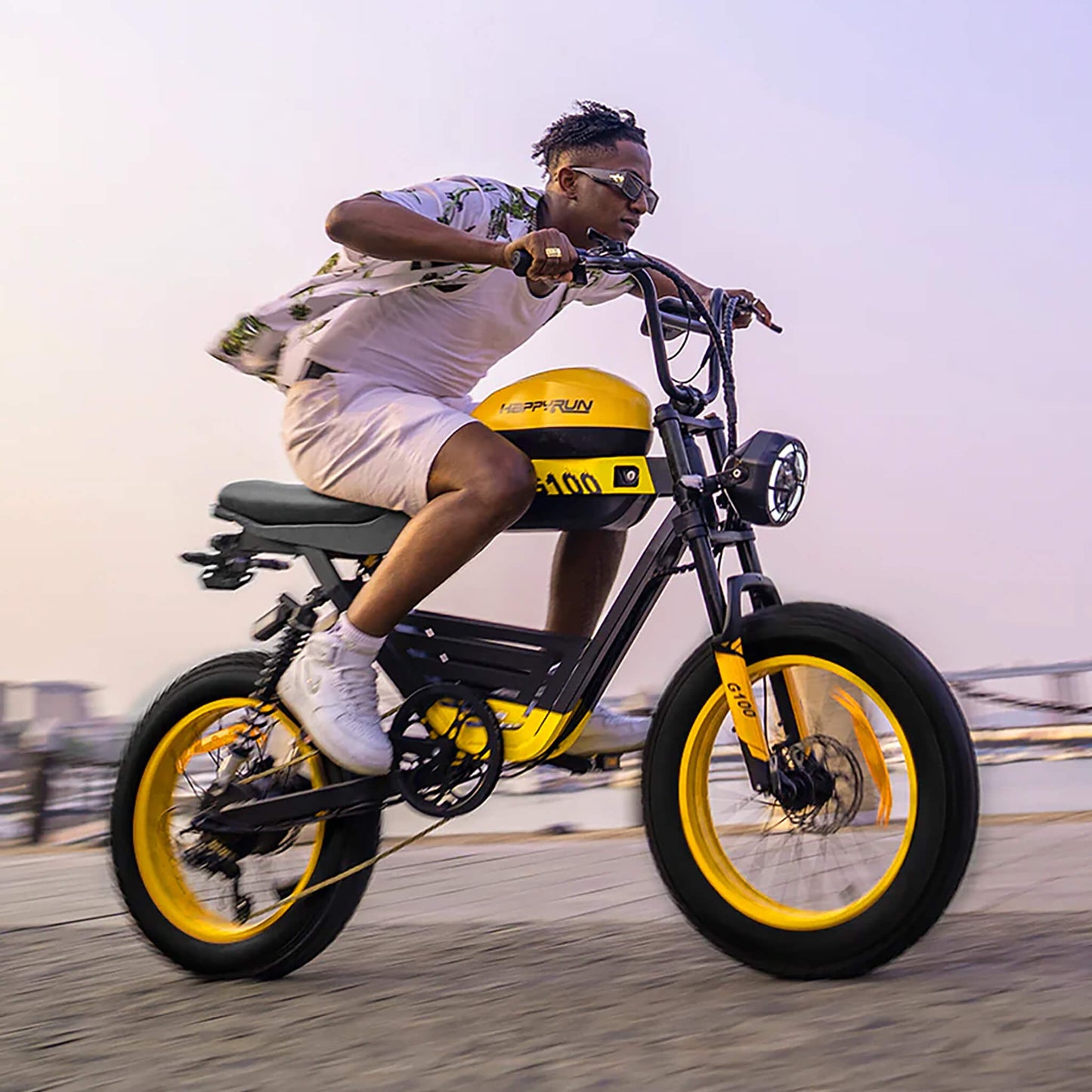HappyRun G100 (G100 Pro) Long Distance Electric Fat Tire Bike Motorcycle + Free Shipping