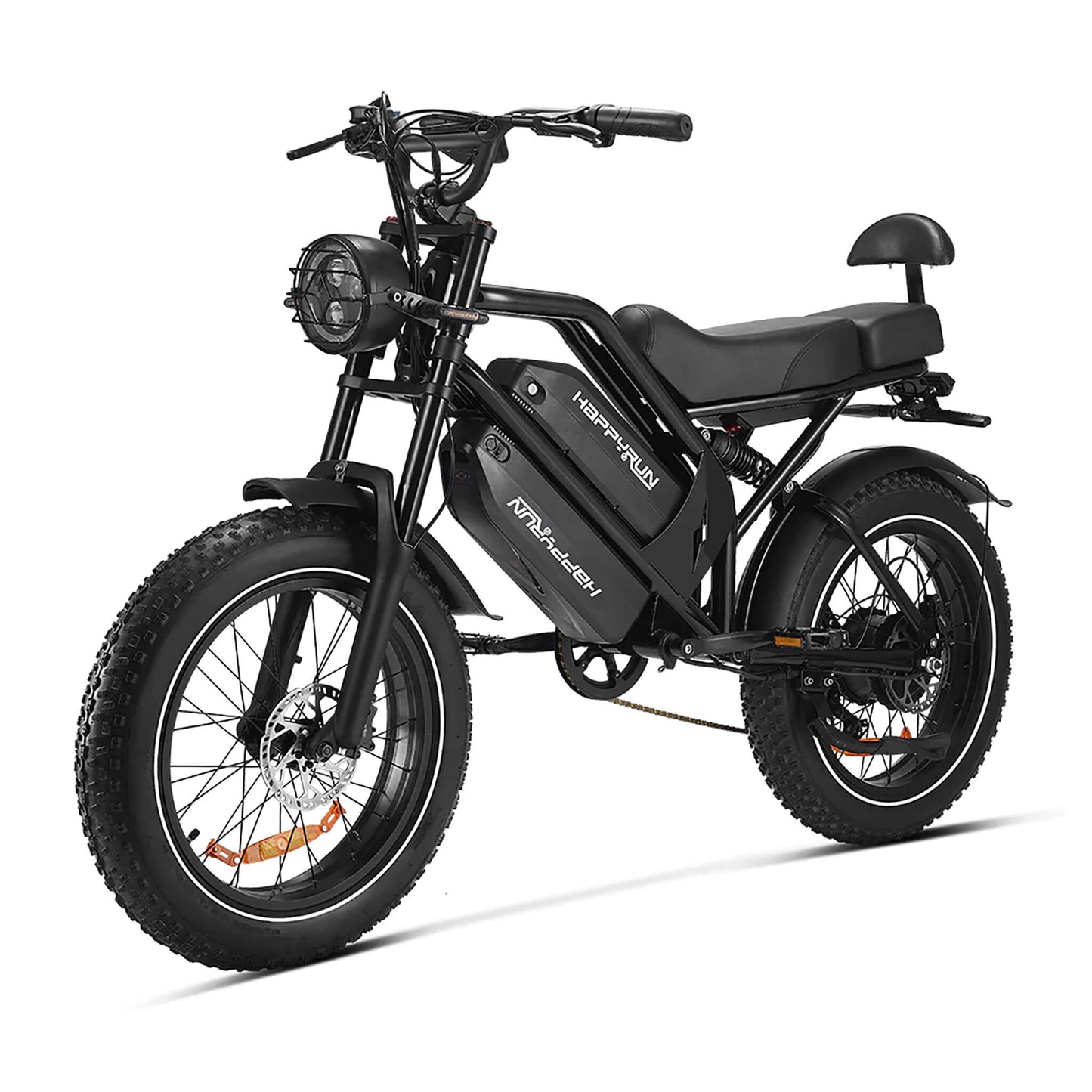 HappyRun G70 Long Distance Dual Battery Electric Fat Tire Cargo Bike, 1000W + Free Shipping
