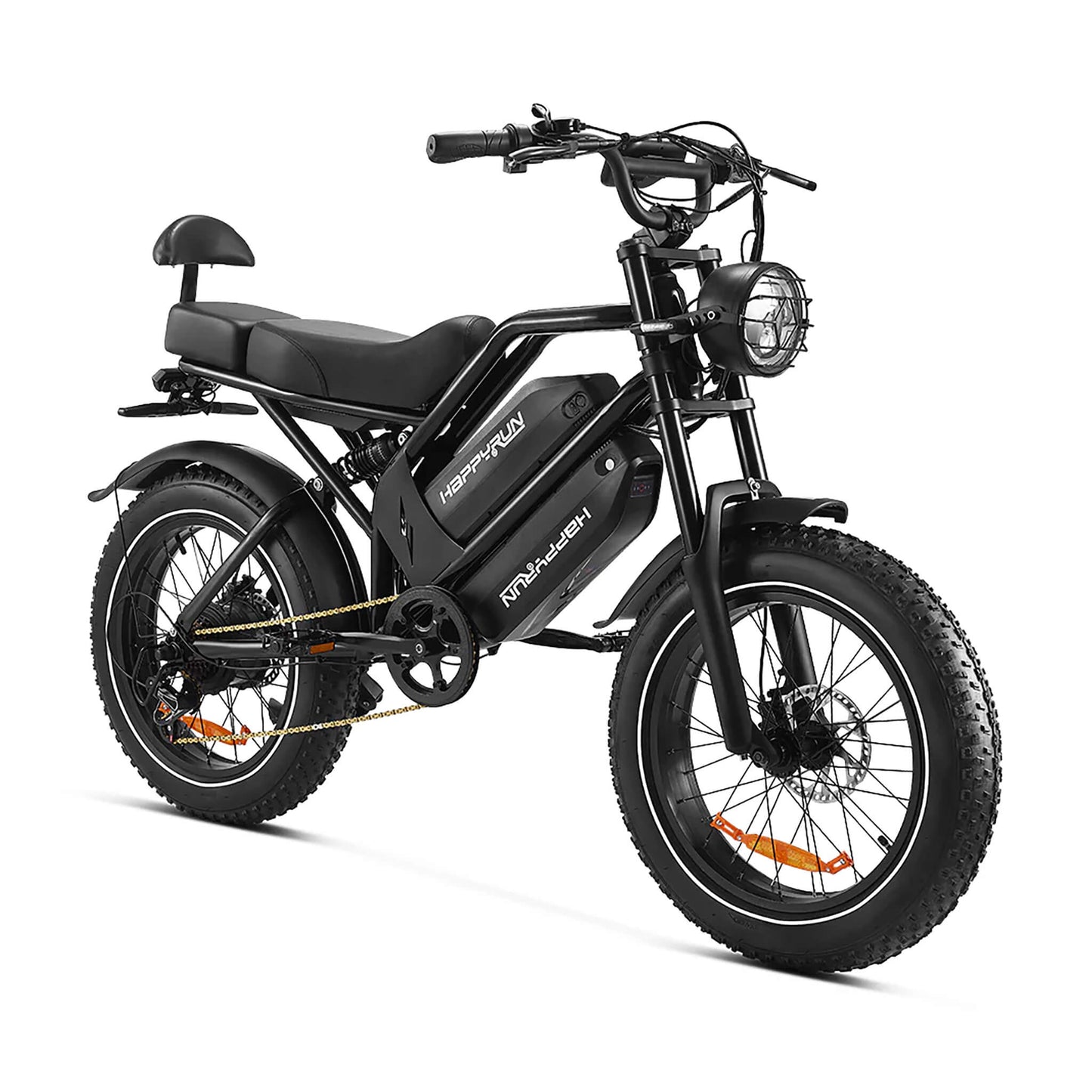 HappyRun G70 Long Distance Dual Battery Electric Fat Tire Cargo Bike, 1000W + Free Shipping