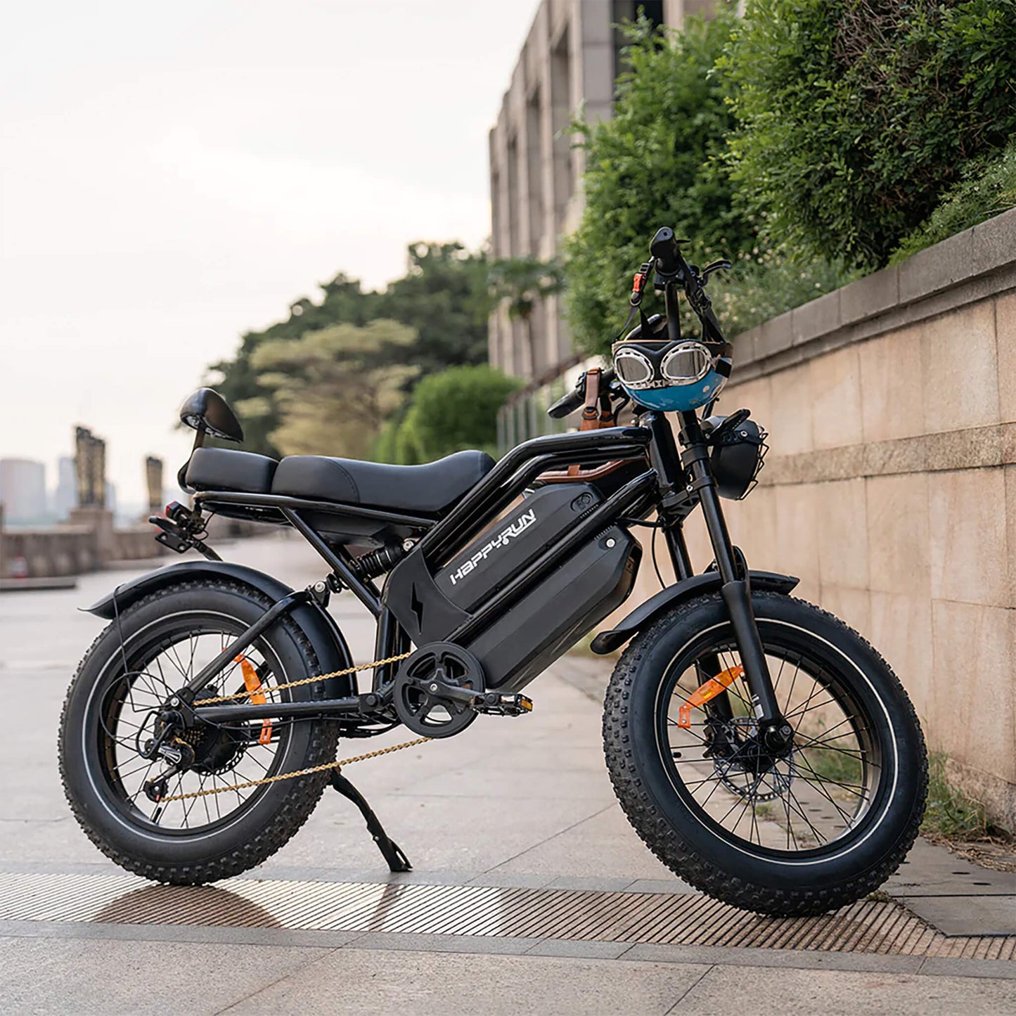 HappyRun G70 Long Distance Dual Battery Electric Fat Tire Cargo Bike, 1000W + Free Shipping