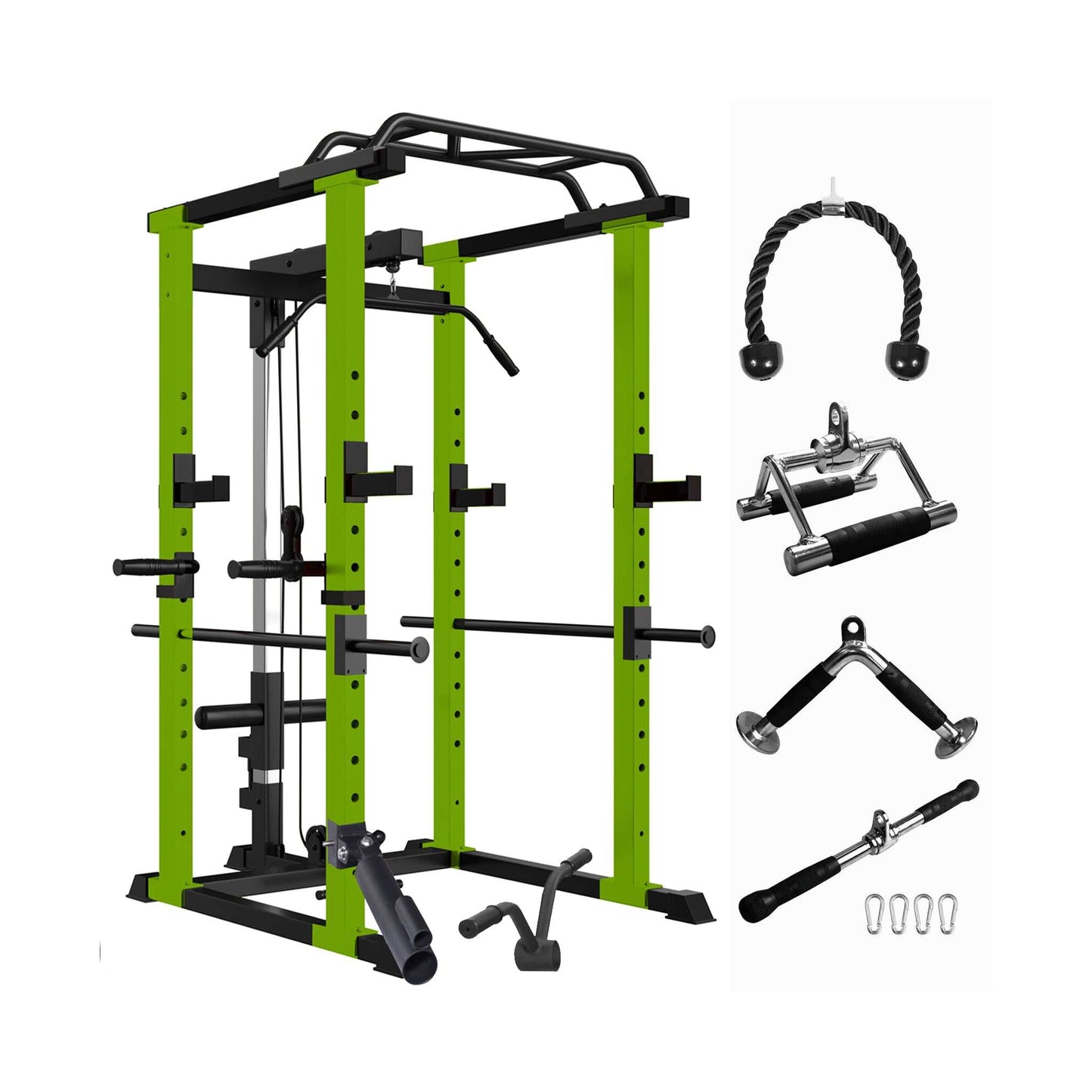 IFast Adjustable Home Gym Power Cage & Squat Rack With Pull-Up Bar Barbell Rack, 1000LBS