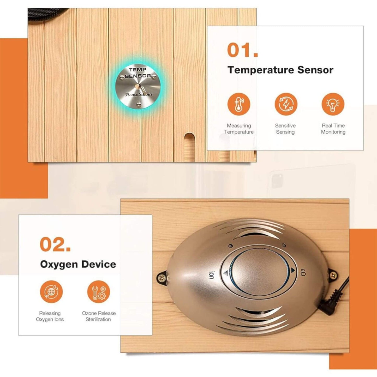 Luxury 2-Person Low EMF FAR Infrared Heat Wood Home Personal Spa Sauna W/ Panoramic Tempered Glass, 2000W