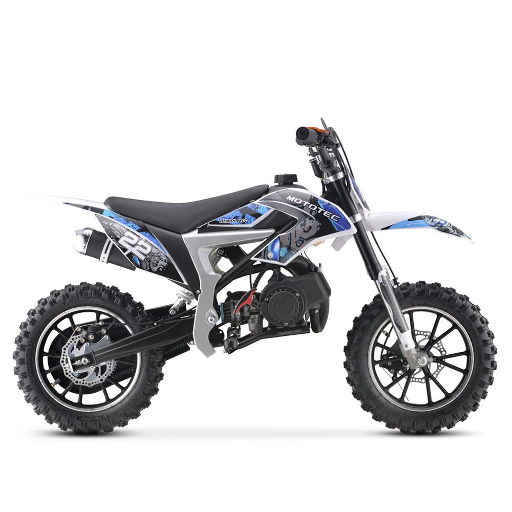 MotoTec Demon 50CC 2-Stroke Kids Gas Dirt Bike + Free Shipping