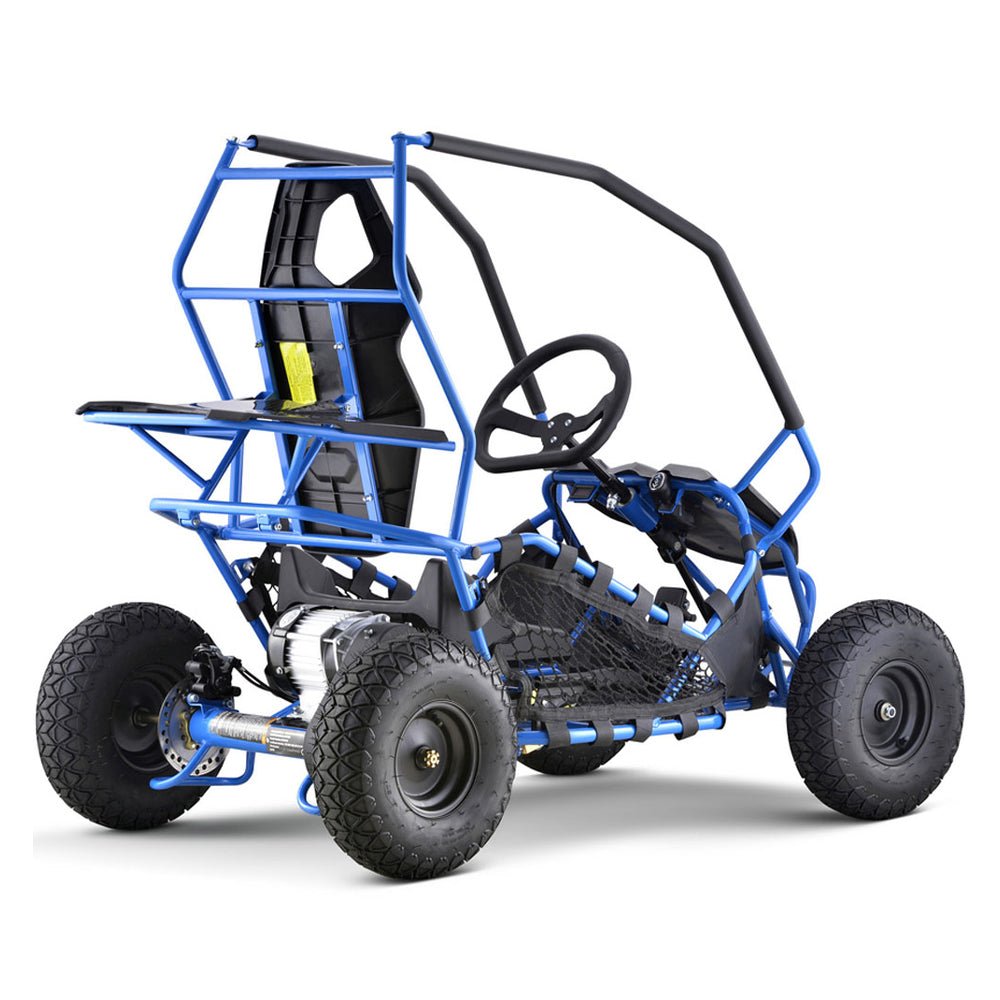 MotoTec Maverick 36V/36AH Blue Electric Motorized Go Kart, 1000W + Free Shipping