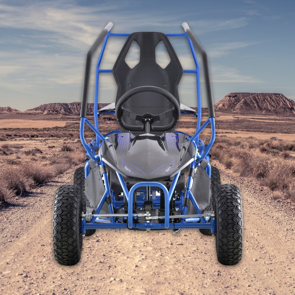 MotoTec Maverick 36V/36AH Blue Electric Motorized Go Kart, 1000W + Free Shipping