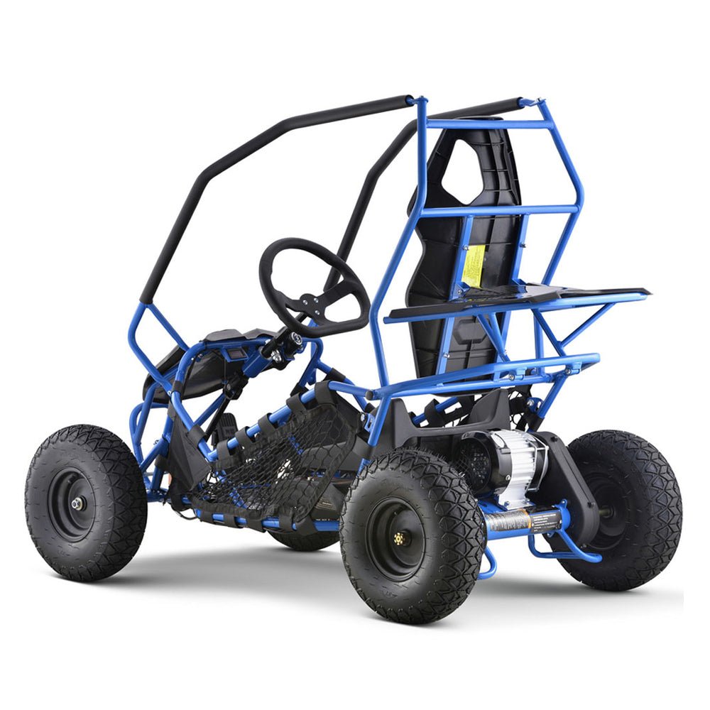 MotoTec Maverick 36V/36AH Blue Electric Motorized Go Kart, 1000W + Free Shipping