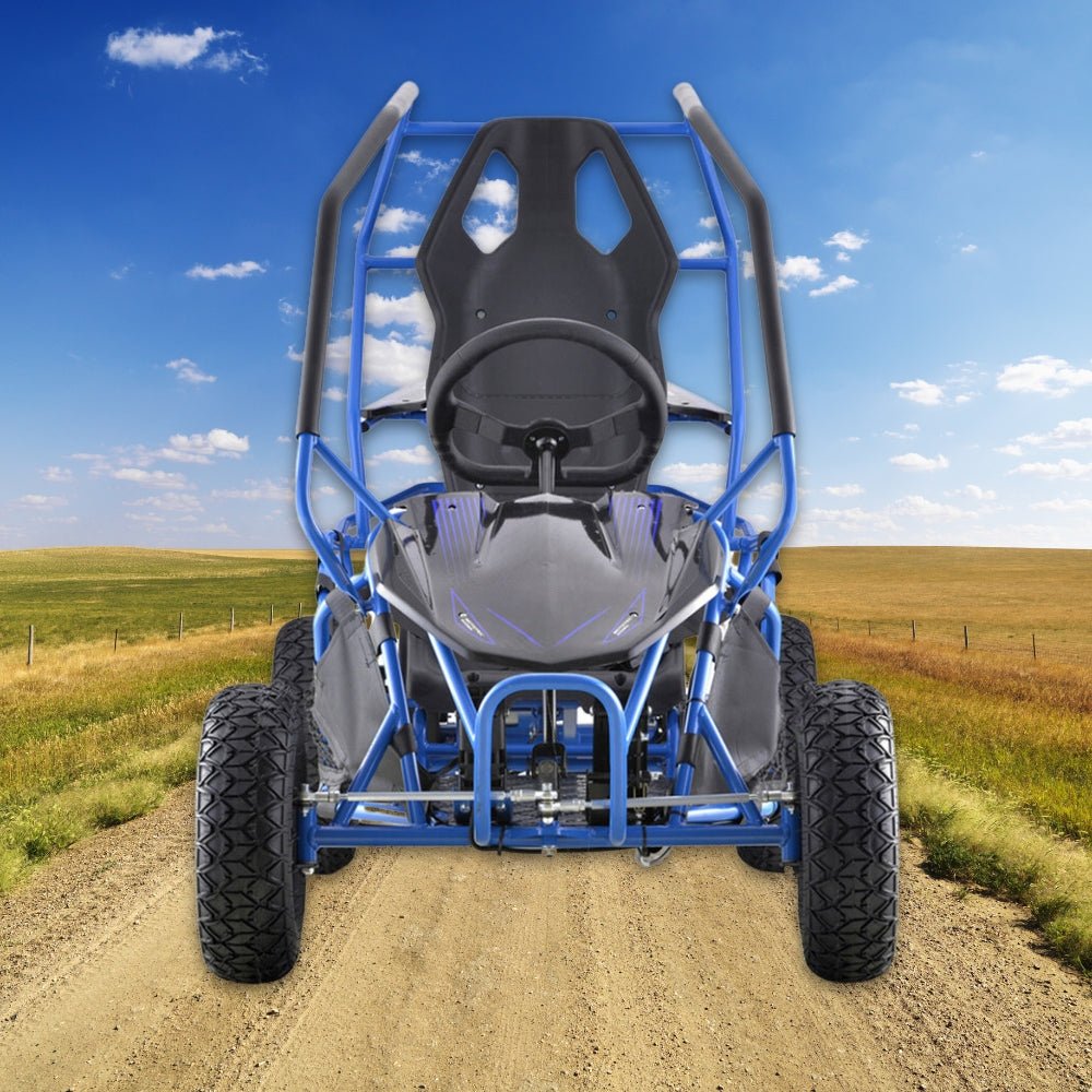 MotoTec Maverick 36V/36AH Blue Electric Motorized Go Kart, 1000W + Free Shipping