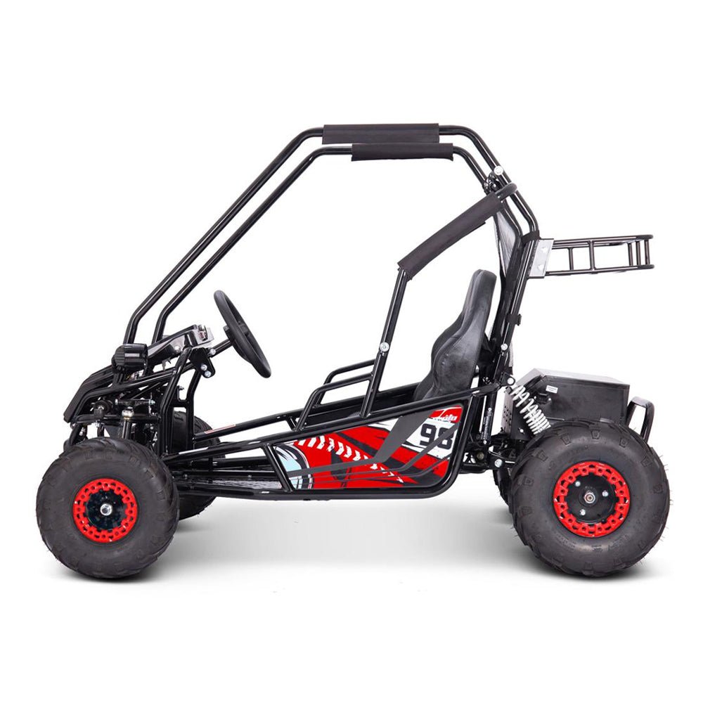 MotoTec Mud XL Red 60V/20AH Electric Full Suspension Go Kart, 2000W + Free Shipping