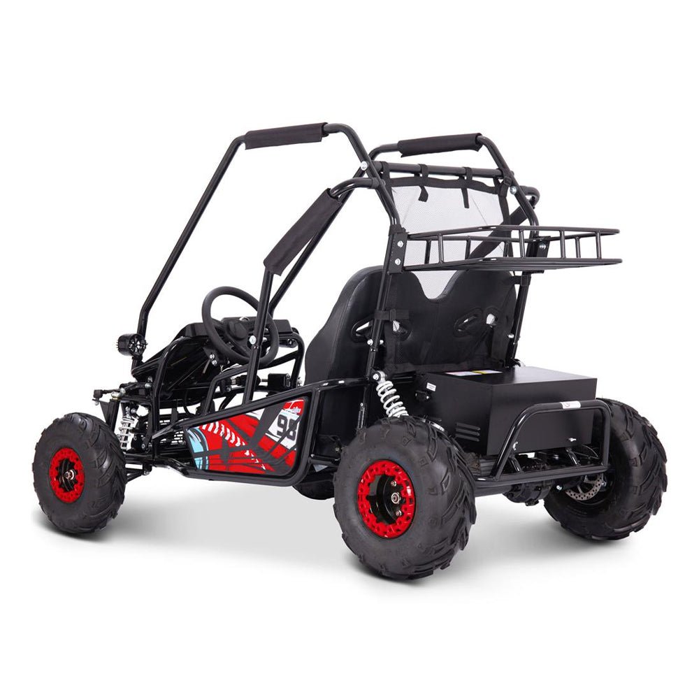 MotoTec Mud XL Red 60V/20AH Electric Full Suspension Go Kart, 2000W + Free Shipping