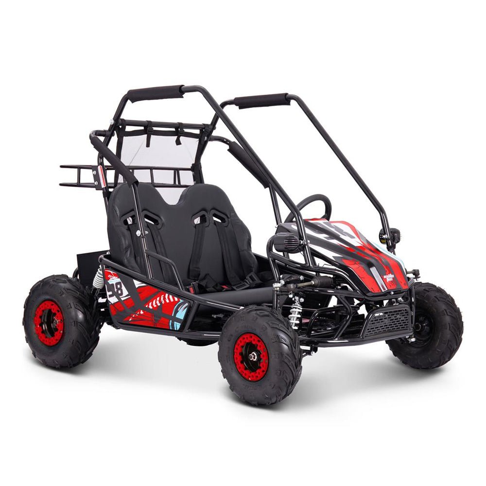 MotoTec Mud XL Red 60V/20AH Electric Full Suspension Go Kart, 2000W + Free Shipping