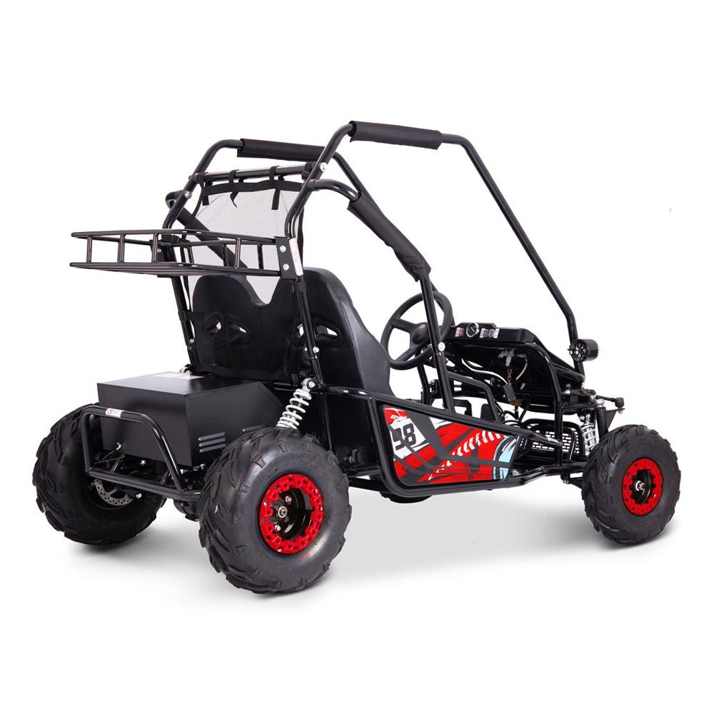 MotoTec Mud XL Red 60V/20AH Electric Full Suspension Go Kart, 2000W + Free Shipping