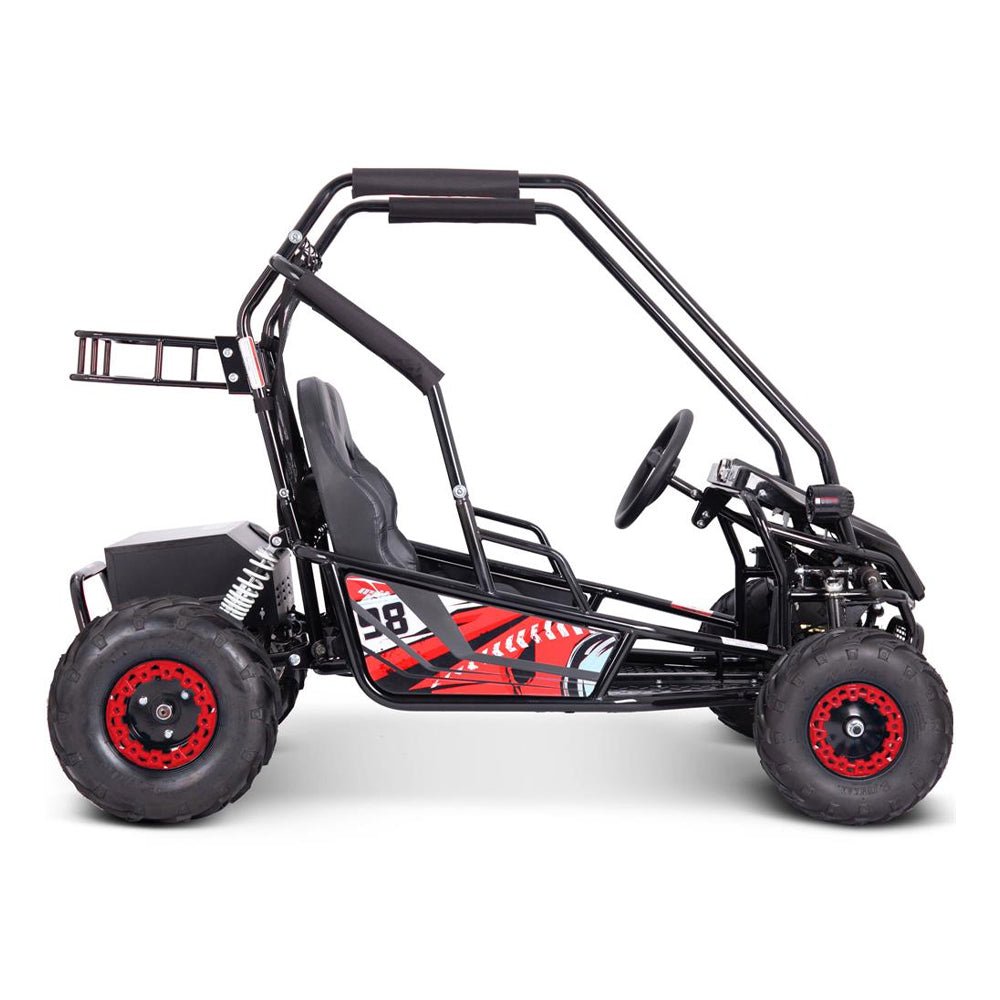 MotoTec Mud XL Red 60V/20AH Electric Full Suspension Go Kart, 2000W + Free Shipping