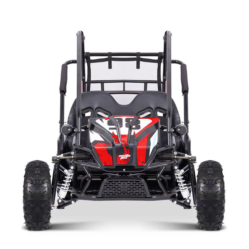 MotoTec Mud XL Red 60V/20AH Electric Full Suspension Go Kart, 2000W + Free Shipping