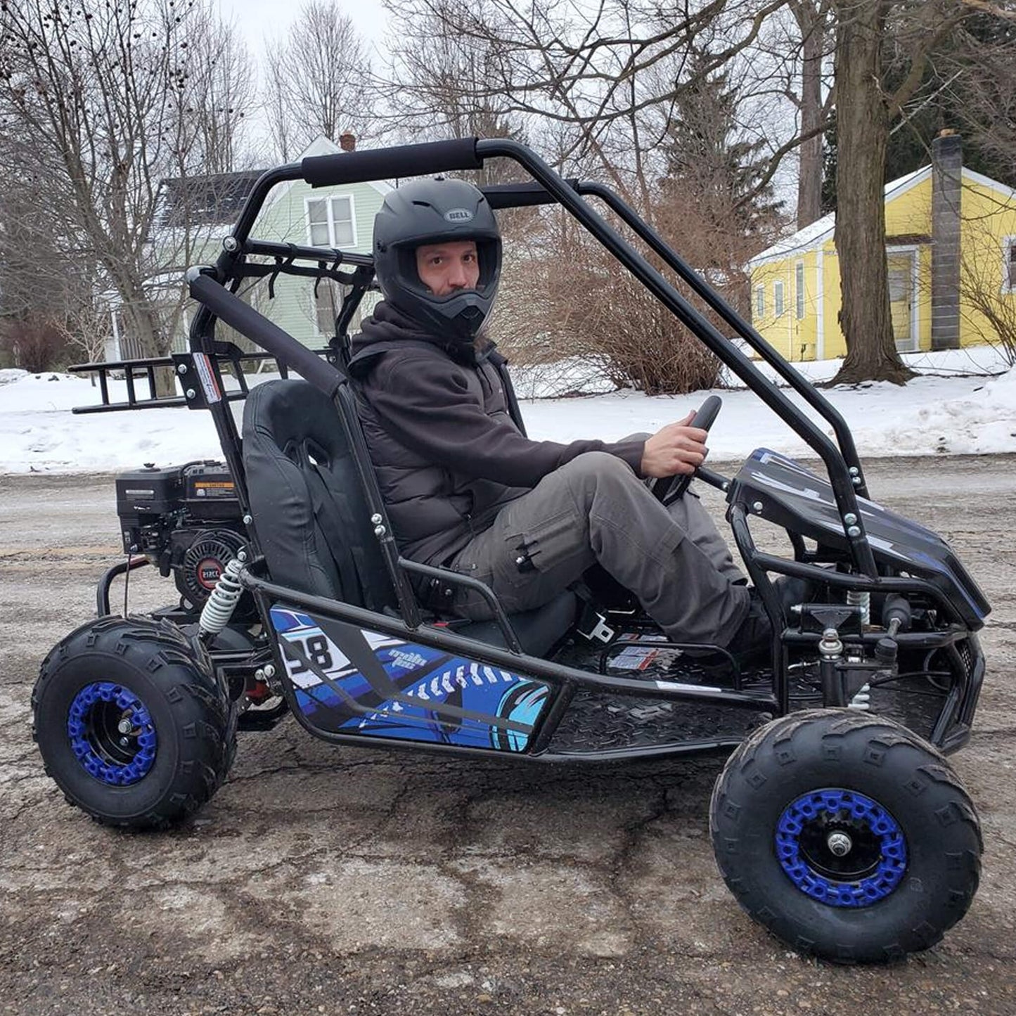 MotoTec Mud XL 212CC 2 Seat Go Kart With Full Suspension