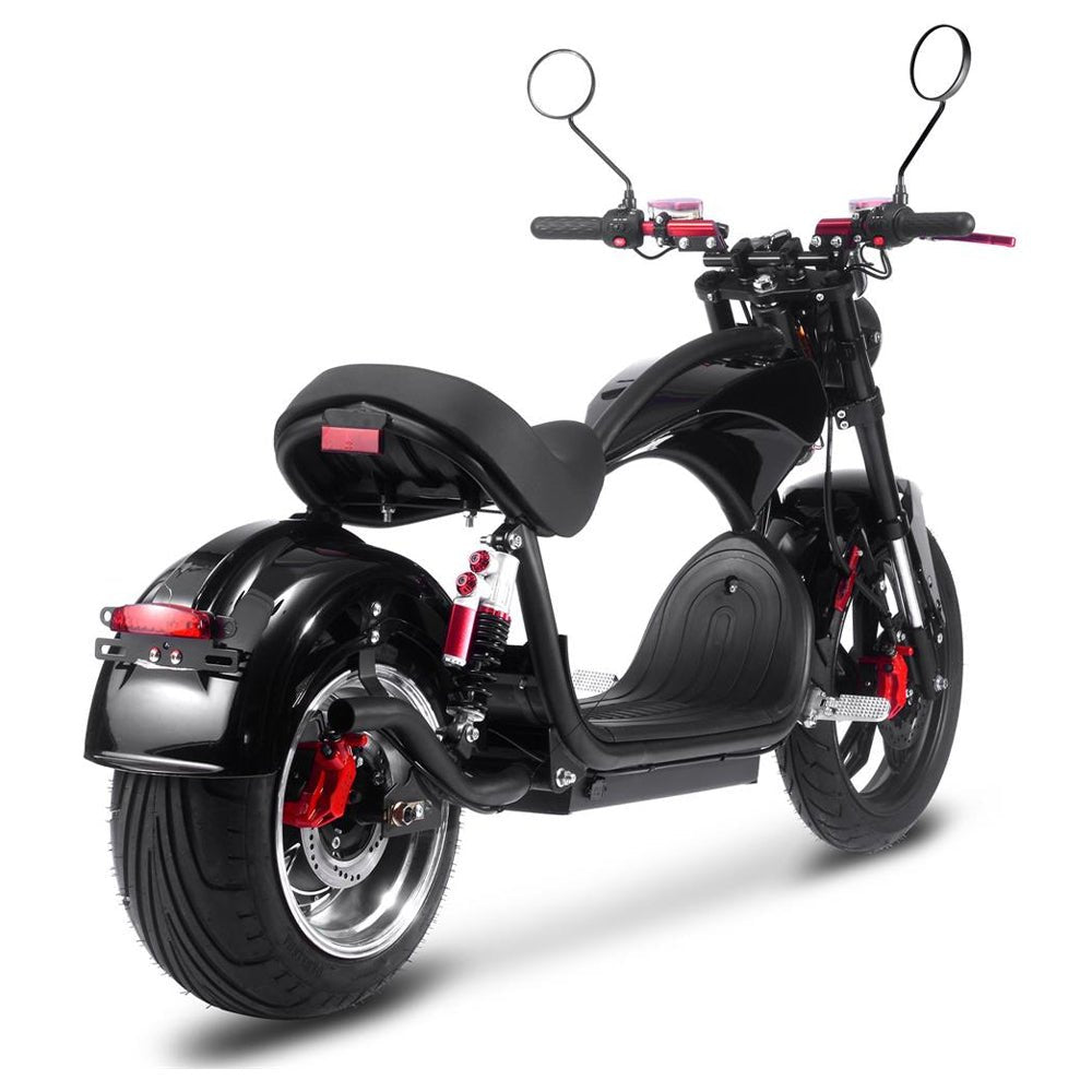MotoTec Raven 60V/30AH 2500W Electric Moped Motorcycle Scooter For Adults, Black
