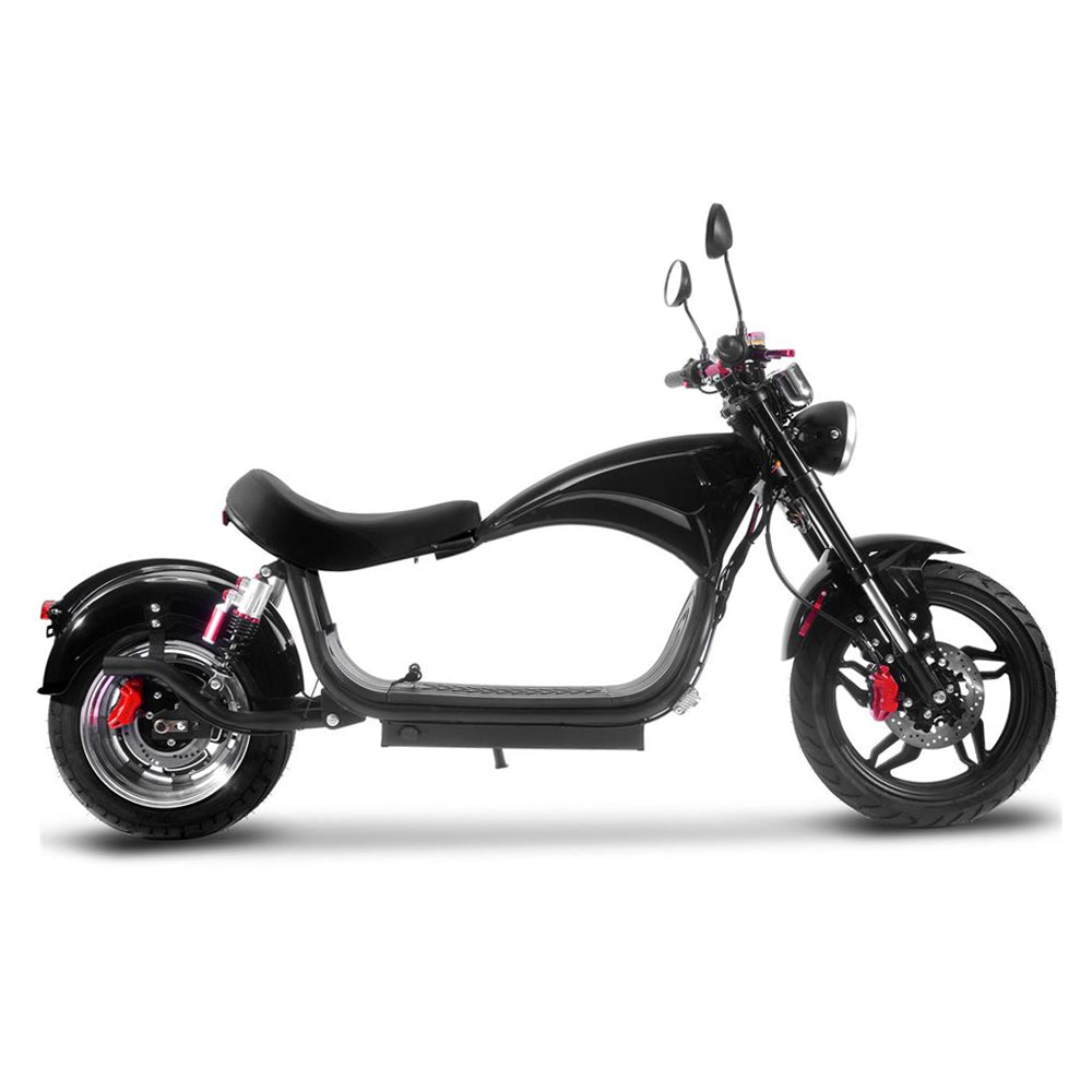 MotoTec Raven 60V/30AH 2500W Electric Moped Motorcycle Scooter For Adults, Black