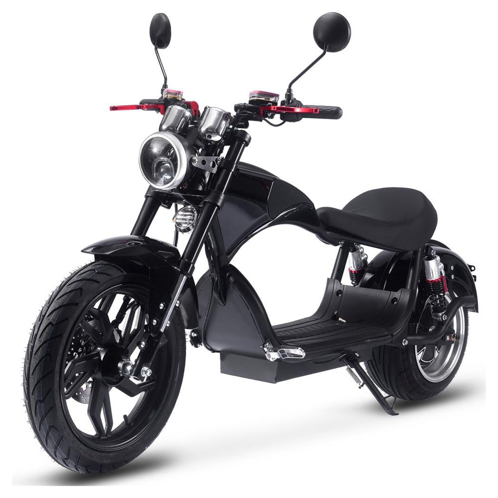 MotoTec Raven 60V/30AH 2500W Electric Moped Motorcycle Scooter For Adults, Black
