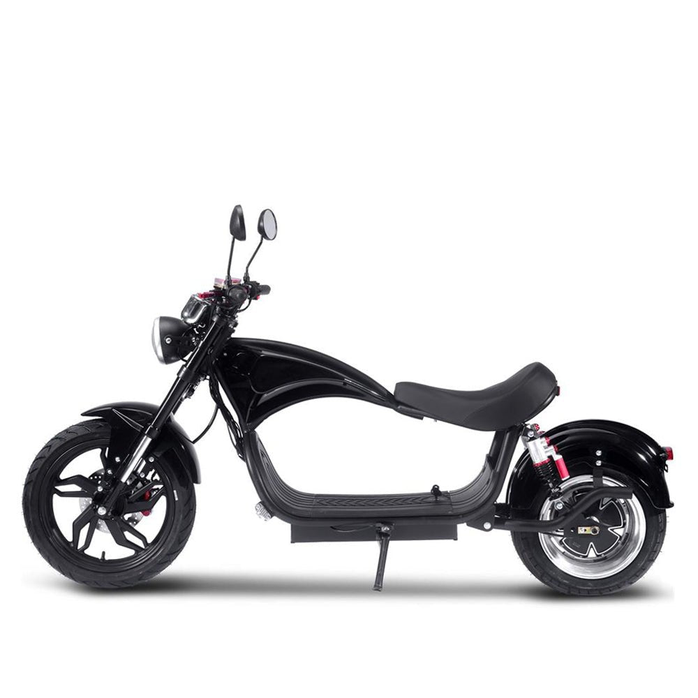 MotoTec Raven 60V/30AH 2500W Electric Moped Motorcycle Scooter For Adults, Black