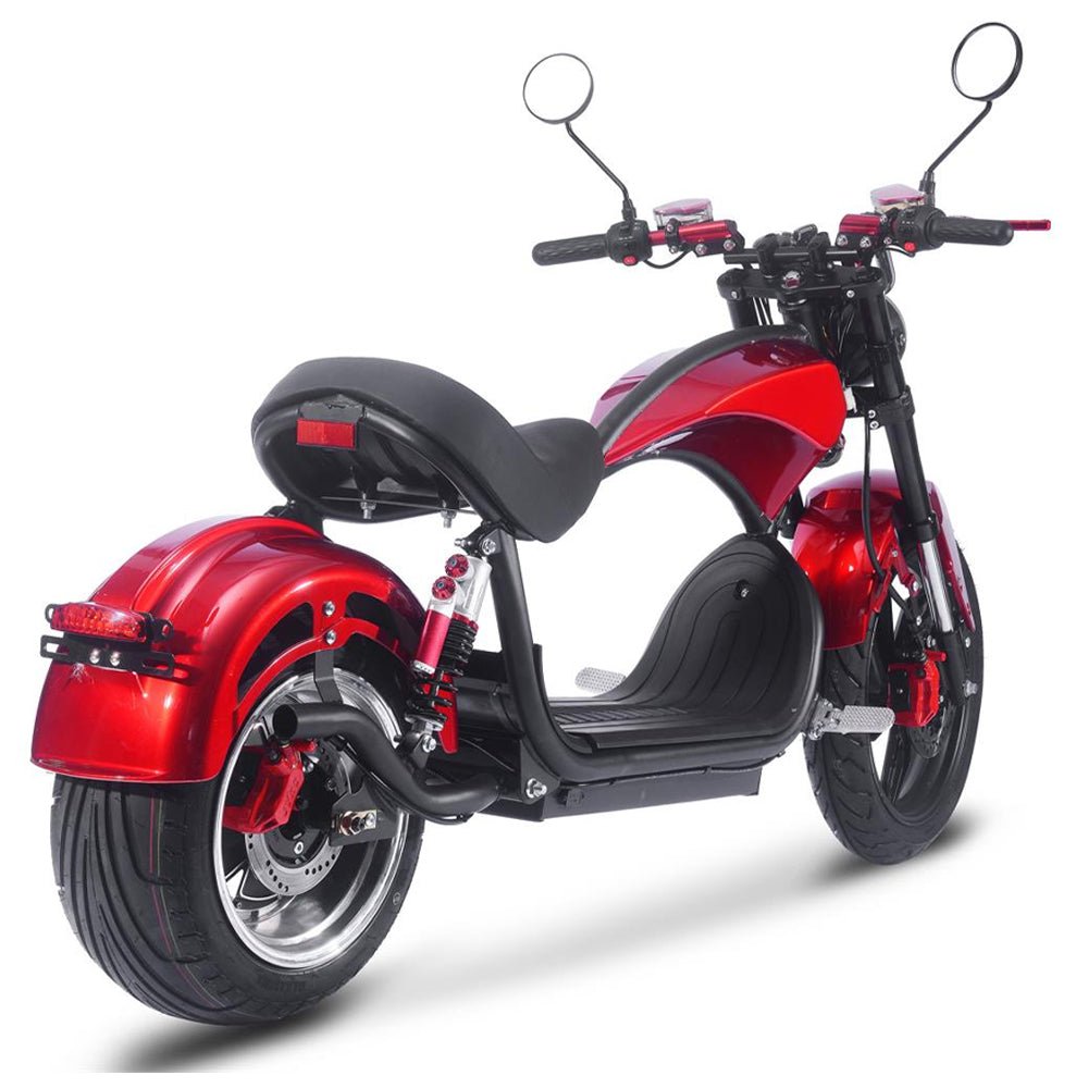 MotoTec Raven 60V/30AH 2500W Electric Moped Motorcycle Scooter For Adults, Red