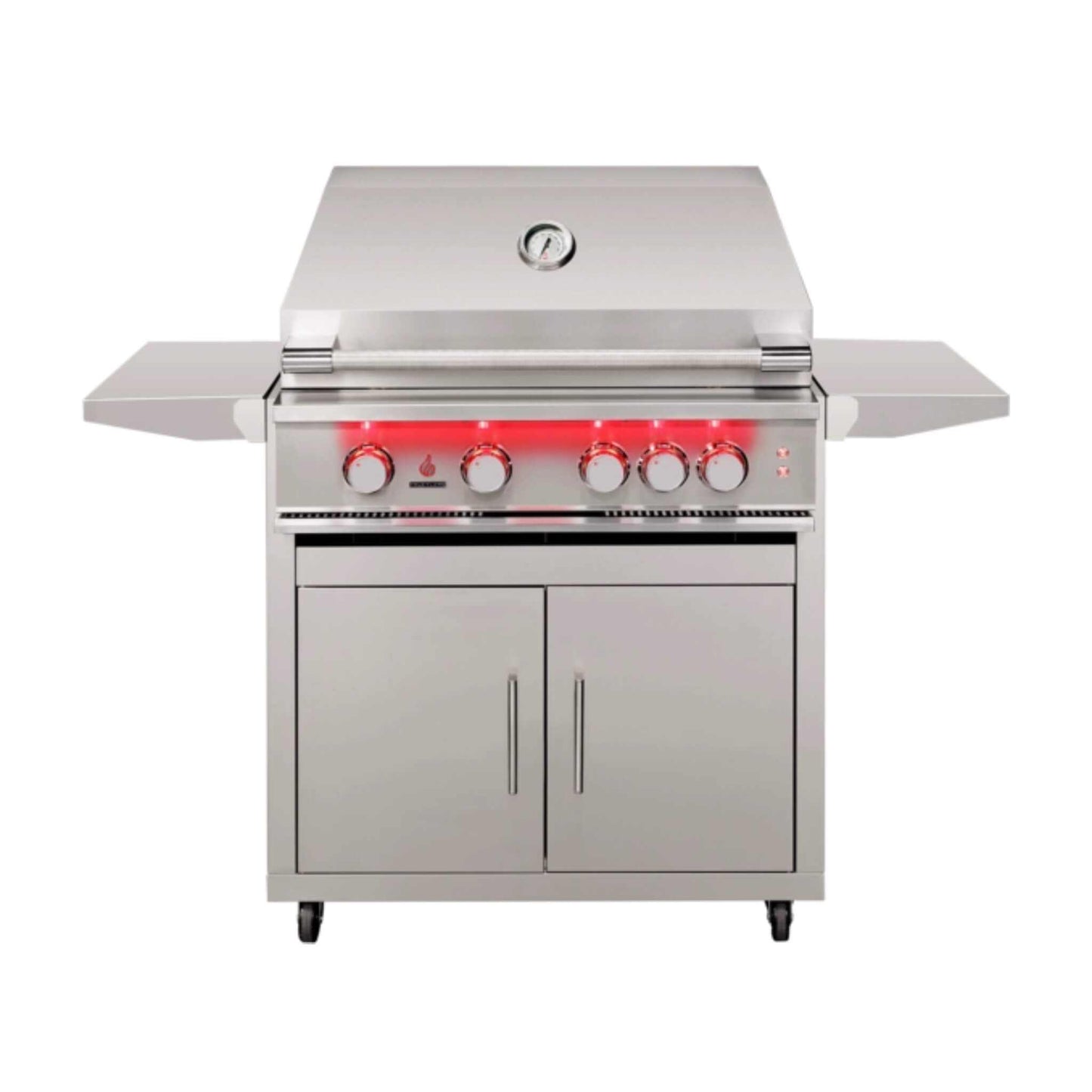 TrueFlame Built-In Stainless Steel Freestanding Gas Grills With Deluxe Cart