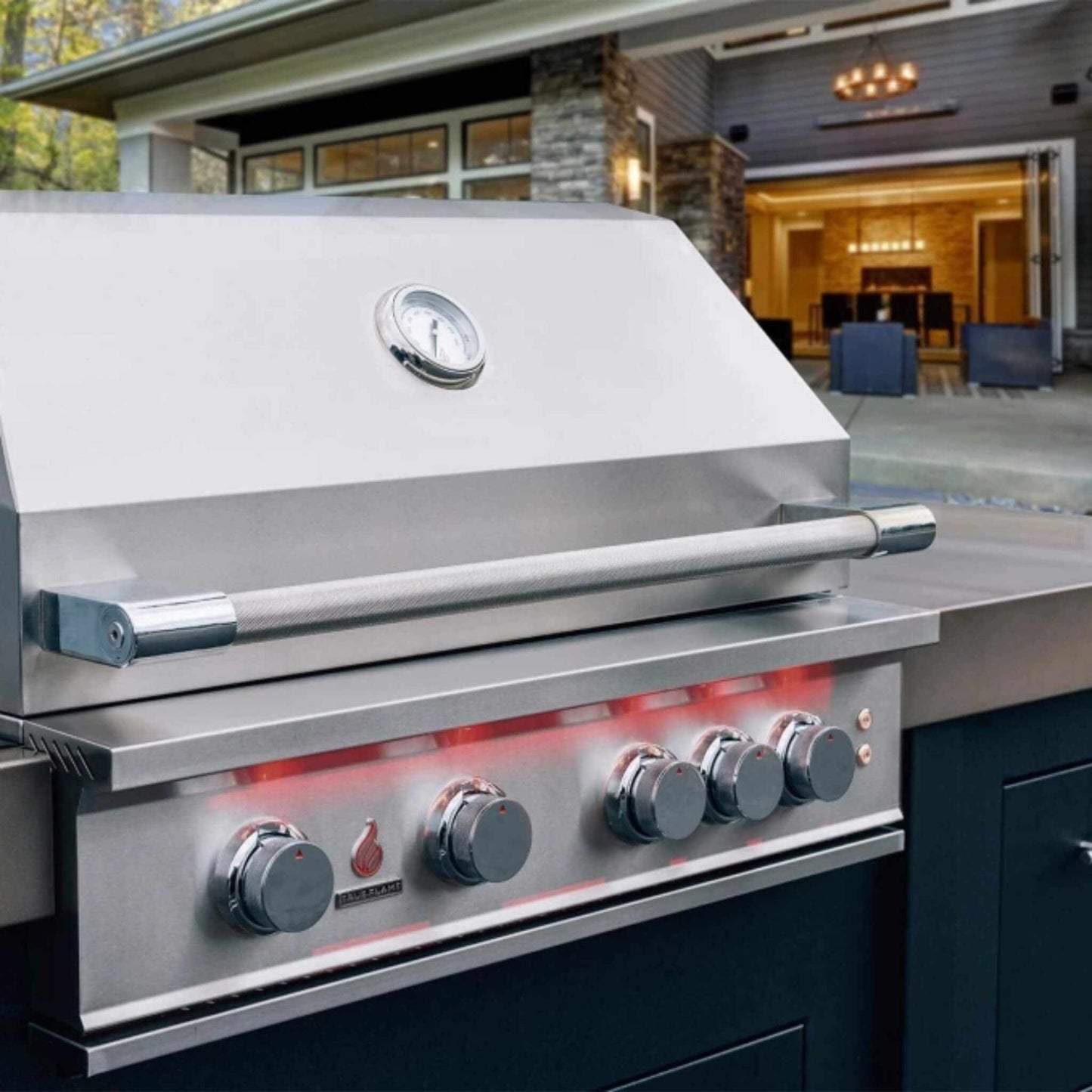 TrueFlame Built-In Stainless Steel Freestanding Gas Grills With Deluxe Cart