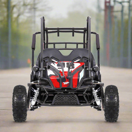 MotoTec Mud XL Red 60V/20AH Electric Full Suspension Go Kart, 2000W + Free Shipping