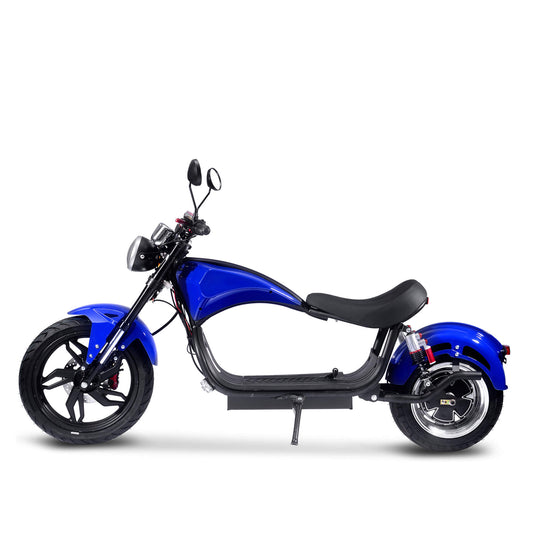 MotoTec Raven 60V/30AH 2500W Electric Moped Motorcycle Scooter For Adults, Blue