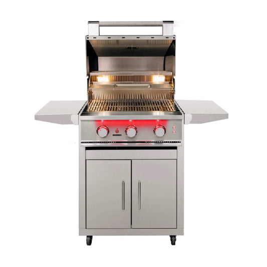 TrueFlame Built-In Stainless Steel Freestanding Gas Grills With Deluxe Cart